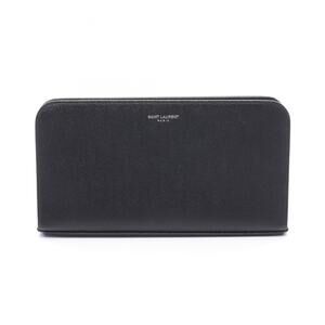 Yves Saint Laurent Saint Laurent Paris Round Long Wallet, Leather, Women's, B...